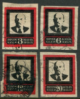 Russia 265-268 Size III, Used. Michel 238B-241B. Vladimir Lenin, 1924. - Usados