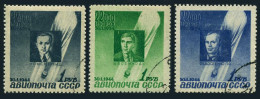 Russia C77-C79, CTO. Michel 892-894. 1934 Stratosphere Disaster, 10th Ann. 1944. - Usados