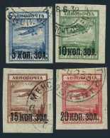 Russia C6-C9, CTO. Michel 267-270. Fokker F-111, Surcharged/new Value. 1924. - Gebraucht