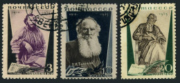 Russia 577a-579a Perf 11,CTO.Michel 536C-538C. Count Leo N.Tolstoy,writer,1935. - Gebruikt