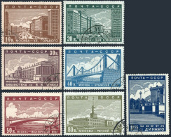 Russia 706-712,CTO.Michel 665-671. Moscow Scenes 1939.Gorki Street,Bridges, - Used Stamps
