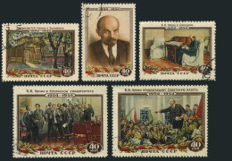 Russia 1694-1698, CTO. Mi 1696-1700. Vladimir Lenin, 30th Death Ann. Paintings. - Used Stamps