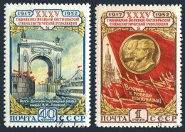 Russia 1643-1644, CTO. Mi 1646-1647. October Revolution, 35, 1952. Lenin,Stalin, - Used Stamps