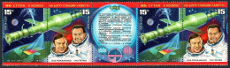 Russia 4663-4664a Strip 2/label,MNH.Michel 4728-47-27 Fs. Romanenco,Grechko,1978 - Unused Stamps