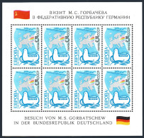 Russia 5778a Sheet, MNH. Mi 5955 Klb. Visit Of M.S. Gorbatschew In Germany, 1989 - Neufs