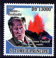 Sao Tome 2009 MNH, Haroun Tazieff, French Volcanologist, Geologist - Volcans