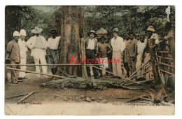 Belgische Congo Belge CPA Colorisée Ingekleurd Boma Chasse Au Crocodile Hunt Hunting Afrique Africa - Belgian Congo