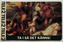 Sweden Tele2  50 Units Prepaid - Rubens Backanal Paintings - Suède