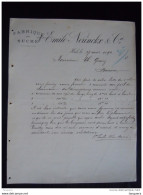Belgique 1894 Hal Emile Nerinckx & Cie Fabrique De Sucre Lettre - Levensmiddelen