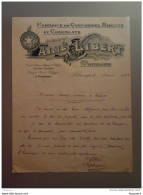 Belgique 1923 Lettre Aimé Libert Paturages Fabrique De Confiseries, Biscuits Et Chocolats - Alimentos