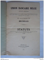 1927 Union Bancaire Belge SA Bruxelles Status 16 Pages - Bank & Insurance