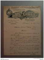 Belgique 1924 Lettre Aimé Libert Paturages Fabrique De Confiseries, Biscuits Et Chocolats - Alimentaire