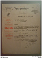 Belgique 1929 Vanderveken Frères Bruxelles Cuirs & Peausseries  Armoiries Lettre -> La Bouverie Pour Prêt - Textile & Clothing