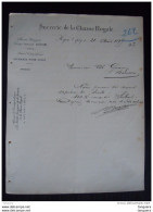 Hyon - Ciply 1897 Sucrerie De La Chasse Royale Lettre - Levensmiddelen