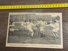 1930 GHI7 MATCH DE CHAMPIONNAT DE FRANCE DE RUGBY C. A. S. G. De Paris CONTRE PAMIERS - Collections