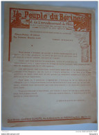 Cuesmes Le Peuple Du Borinage Lettre Nouveau Tarif De Publicité - Printing & Stationeries