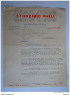 Bruxelles 1935 Standard Pneu Les Spécialistes Du Pneu Lettre - Automobilismo