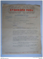 Bruxelles 1935 Standard Pneu Les Spécialistes Du Pneu Lettre - Automovilismo