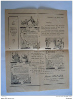 Bruxelles 1926 Feuille A4 Pub  De Mario Allamel Pour Vermouth Carpano - Pubblicitari