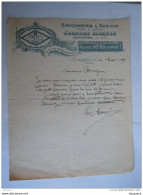 Jemappes 1909 Georges Maquin Savonnerie L'Avenir Usine à Vapeur Eureka Savon Belge Lettre - Perfumería & Droguería