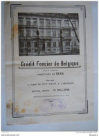 1929 Crédit Foncier De Belgique Notice Relative à L'émission Des Obligations & Prêts Hypothécaires - Banca & Assicurazione