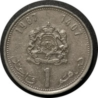 Monnaie Maroc - 1987 (1407 ) - 1 Dirham Hassan II 3e Effigie - Marokko