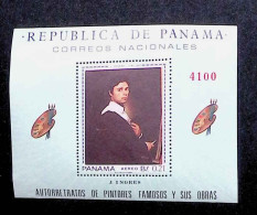 CL, Bloc, Block, Panama, J. Ingres, Autorretratos De Pintores Famosos Y Sus Obras, 2 Scans - Panama