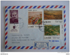 Israel Cover 1981 -> Belgique Marchienne Registered Golda Meir Peintures Jérusalem Yv 785 786-788 - Brieven En Documenten