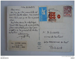 Israel CP Tel Aviv 1984 -> Belgique Série Courante Shequel & Les Sept Espèces Yv 784 904 - Cartas & Documentos