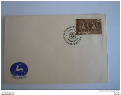 Israel  1955 Cachet Cinquantenaire Rotary Jerusalem Sur Timbre Nouvel An Yv 79 - Cartas & Documentos