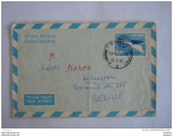Israel Aerogramme 1960 0.20 Vers La Belgique Entier Stationery - Brieven En Documenten