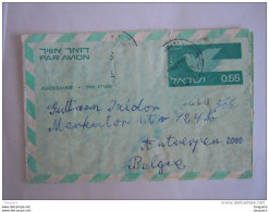 Israel Aerogramme 1974 0.55 Vers La Belgique Entier Stationery - Cartas & Documentos