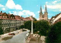 73609175 Duderstadt Marktstrasse Mit Mariensaeule Und Basilika St. Cyriakus Dude - Duderstadt