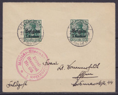 L. Affr. 2xOC2 Càpt Poste Militaire "K.D.Feldpostexp. /22.1.1915/ 52.Res.Inf.Div." Pour L'Allemagne - Cachet "Militär-Ei - OC1/25 Governo Generale