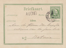 Ned. Indie 1885: Post Card Avond Weltevreden To Batavia - Indonesië