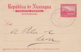Nicaragua: 1902 Post Card Corinto To Leon - Nicaragua
