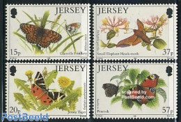 Jersey 1991 Butterflies 4v, Mint NH, Nature - Butterflies - Jersey