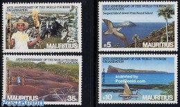 Mauritius 1985 World Tourism Organisation 4v, Mint NH, History - Nature - Various - Geology - Birds - Tourism - Maurice (1968-...)