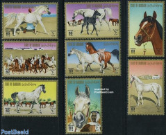 Bahrain 1975 Horses 8v, Mint NH, Nature - Horses - Bahrain (1965-...)