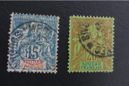 COLONIES SOUDAN Fr. N°8 UN CLAIR/9 Oblit. COTE 46,50 EUROS VOIR SCANS - Usati