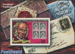 Comoros 1978 Sir Rowland Hill S/s, Imperforated, Mint NH, Sir Rowland Hill - Stamps On Stamps - Rowland Hill