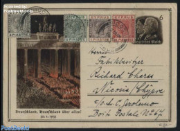 Cyprus 1934 German Postcard Sent Withhin Cyprus (Nicosia), Postal History - Briefe U. Dokumente