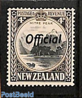 New Zealand 1936 4d, Perf. 14, OFFICIAL, Stamp Out Of Set, Mint NH, Sport - Mountains & Mountain Climbing - Ongebruikt