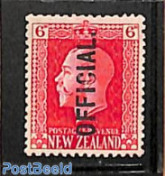 New Zealand 1915 6d, Perf. 14:14.5, OFFICIAL, Stamp Out Of Set, Unused (hinged) - Ongebruikt
