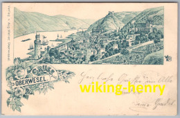 Oberwesel - Litho Gruss Aus Oberwesel - Oberwesel