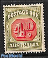 Australia 1938 4d, Postage Due, Stamp Out Of Set, Unused (hinged) - Other & Unclassified