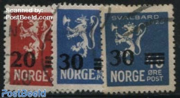 Norway 1927 Definitives, Overprints 3v, Unused (hinged) - Ongebruikt