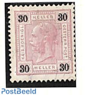 Austria 1899 30h, Perf. 13:12.5, Stamp Out Of Set, Unused (hinged) - Ungebraucht