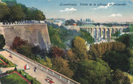 LUXEMBOURG -  - Vue Sur La Vallée De Pétrusse Et Passerelle - Colorisé - Carte Postale Ancienne - Andere & Zonder Classificatie