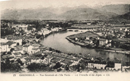 FRANCE - Grenoble - Vue Générale De L'Ile Verte - La Tronche Et Les Alpes - L L - Carte Postale Ancienne - Grenoble